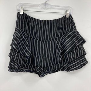 Fashion Nova Black and White Striped Skort